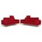 Red Fabric Cocoon Sofa Set by Willi Schillig, Set of 2, Image 1