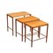 Satztische aus Teak Furnier, 3er Set 1