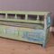 Large Austrian Painted Bench with Storage, Image 2