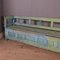 Large Austrian Painted Bench with Storage, Image 3