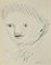 Lucien Coutaud, Child Portrait, Original Drawing, Mid-20th Century 1
