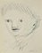 Lucien Coutaud, Portrait d'Enfant, Dessin Original, Milieu du 20ème Siècle 1