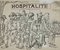 Louis Touchagues, Hospitalité, Original China Ink Drawing, Mid-20th Century 1
