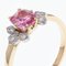 Moderner französischer Ring aus 18 Karat Gelbgold mit rosa Saphir und Diamanten 8
