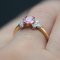 Bague Fine en Or Jaune 18 Carats et Saphir Rose, France 6