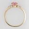 Modern French Pink Sapphire Diamonds & 18 Karat Yellow Gold Thin Ring 13