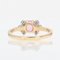 Bague Fine en Or Jaune 18 Carats et Saphir Rose, France 11