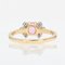 Modern French Pink Sapphire Diamonds & 18 Karat Yellow Gold Thin Ring 11