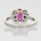 French Modern Ruby with Diamonds & Platinum Engagement Ring 12