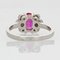 French Modern Ruby with Diamonds & Platinum Engagement Ring, Image 12