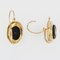 20th Century French Onyx Natural Pearl 18 Karat Yellow Gold Lever Back Earrings, Set of 2 3