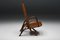Rustikaler französischer Mid-Century Sessel aus Leder & Bambus, 1950er 9