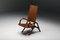 Rustikaler französischer Mid-Century Sessel aus Leder & Bambus, 1950er 10