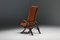 Rustikaler französischer Mid-Century Sessel aus Leder & Bambus, 1950er 11