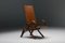 Rustikaler französischer Mid-Century Sessel aus Leder & Bambus, 1950er 7