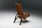Rustikaler französischer Mid-Century Sessel aus Leder & Bambus, 1950er 8