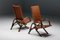 Rustikaler französischer Mid-Century Sessel aus Leder & Bambus, 1950er 2