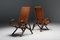 Rustikaler französischer Mid-Century Sessel aus Leder & Bambus, 1950er 3