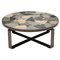 Mid-Century Modern Italian Coffee Table in Mosaic Stone with Iron Base, 1950s 1
