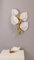 Hollywood Regency Wall Sconces with Gold Plated Bronze Leaves, Set of 2 8