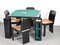 Italian Black Lacquered Wood Molinari Game Table and Chairs from Pozzi, 1970s, Set of 5 16