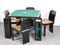 Italian Black Lacquered Wood Molinari Game Table and Chairs from Pozzi, 1970s, Set of 5, Image 16