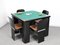 Italian Black Lacquered Wood Molinari Game Table and Chairs from Pozzi, 1970s, Set of 5 20