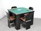 Italian Black Lacquered Wood Molinari Game Table and Chairs from Pozzi, 1970s, Set of 5, Image 20