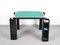 Italian Black Lacquered Wood Molinari Game Table and Chairs from Pozzi, 1970s, Set of 5, Image 2