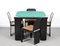 Italian Black Lacquered Wood Molinari Game Table and Chairs from Pozzi, 1970s, Set of 5 4