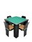 Italian Black Lacquered Wood Molinari Game Table and Chairs from Pozzi, 1970s, Set of 5, Image 9