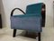 Art Deco Inspired Velvet Armchair by Halabala, 1940s, Image 12