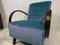 Art Deco Inspired Velvet Armchair by Halabala, 1940s, Image 13