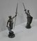 Silver Metal Soldiers, Late 19th-Century, Set of 2 2