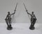 Silver Metal Soldiers, Late 19th-Century, Set of 2 1