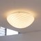 Lampada da soffitto vintage in vetro di Murano bianco, Italia, anni '80, Immagine 4