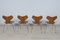 Model 3130 Dining Chairs by Arne Jacobsen for Fritz Hansen, 1970s, Set of 4 2