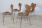 Chaises de Salle à Manger Modèle 3130 par Arne Jacobsen pour Fritz Hansen, 1970s, Set de 4 3