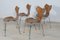 Model 3130 Dining Chairs by Arne Jacobsen for Fritz Hansen, 1970s, Set of 4 3