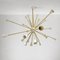 Lámpara de araña Sputnik italiana de latón y marfil, años 50, Imagen 7