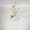Italienischer Sputnik Kronleuchter aus Messing und Elfenbein, 1950er 4