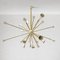 Italienischer Sputnik Kronleuchter aus Messing und Elfenbein, 1950er 3