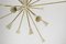 Lámpara de araña Sputnik italiana de latón y marfil, años 50, Imagen 8
