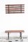 Rosewood Benches with Racks, Italy, 1970s, Set of 2, Image 5