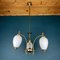 Lámpara colgante Art Déco Mid-Century de latón, años 50, Imagen 1