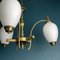 Mid-Century Art Deco Brass Pendant Lamp, Italy, 1950s 7