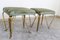 Midcentury Brass & Velvet Benches by Jansen, Italy, 1950s, Set of 2, Image 6