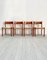 Vintage Danish Teak & Papercord Dining Chairs, 1960s, Set of 4 1