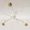 Mid-Century Italian Chandelier in Brass and Ivory, 1960s 4