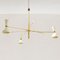 Mid-Century Italian Chandelier in Brass and Ivory, 1960s 8